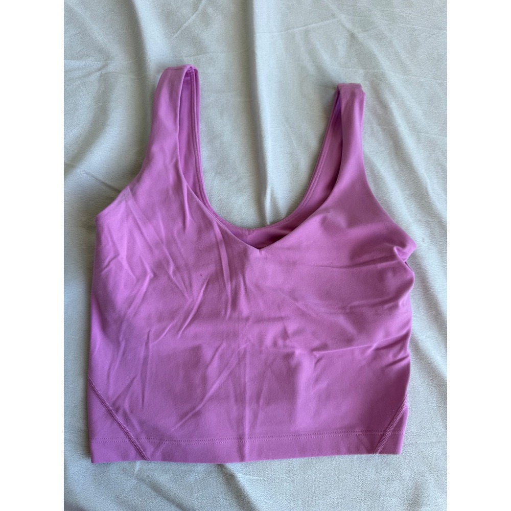 Lululemon Align Tank Top Pink Purple Nulu Cropped Yoga Athleisure Size 4?